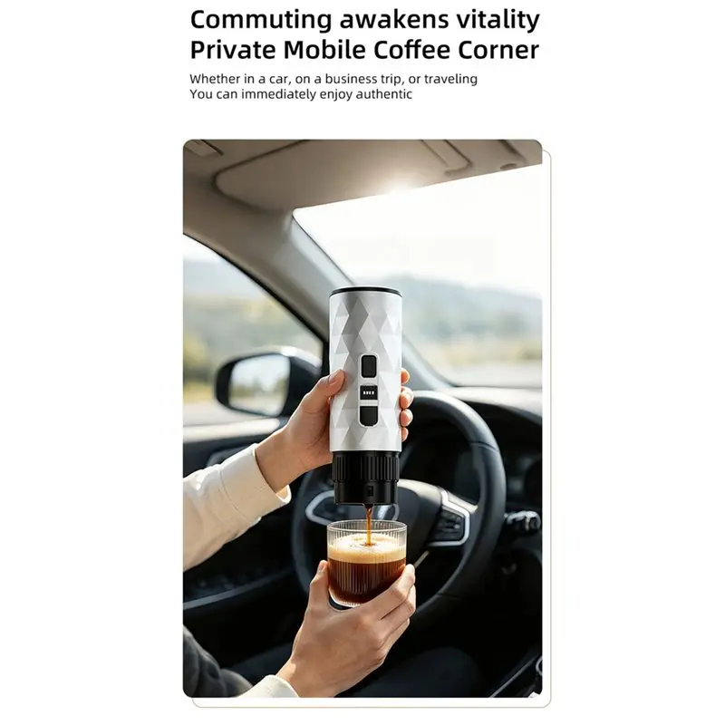 CKFAM-Capsule Espresso Machine Portable Coffee Maker Fully Automatic Italian Pump Pressure Wireless Electric Heating Household