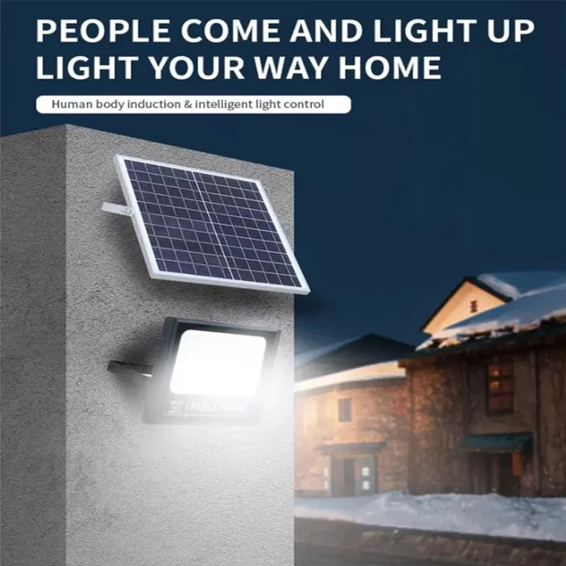 Outdoor Solar LED Light, Spotlight impermeável, Decoração de jardim, controle remoto, alta iluminação, Garage Night Lamp, IP67