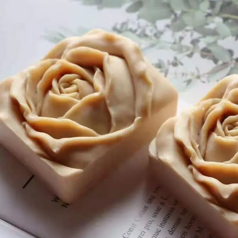 Bloom Rose Flower Silicone Mold Beautiful Rose Floral Handmade Soap Candle Mold Cake Wax Melt Aroma Plaster resin Crafts Moulds