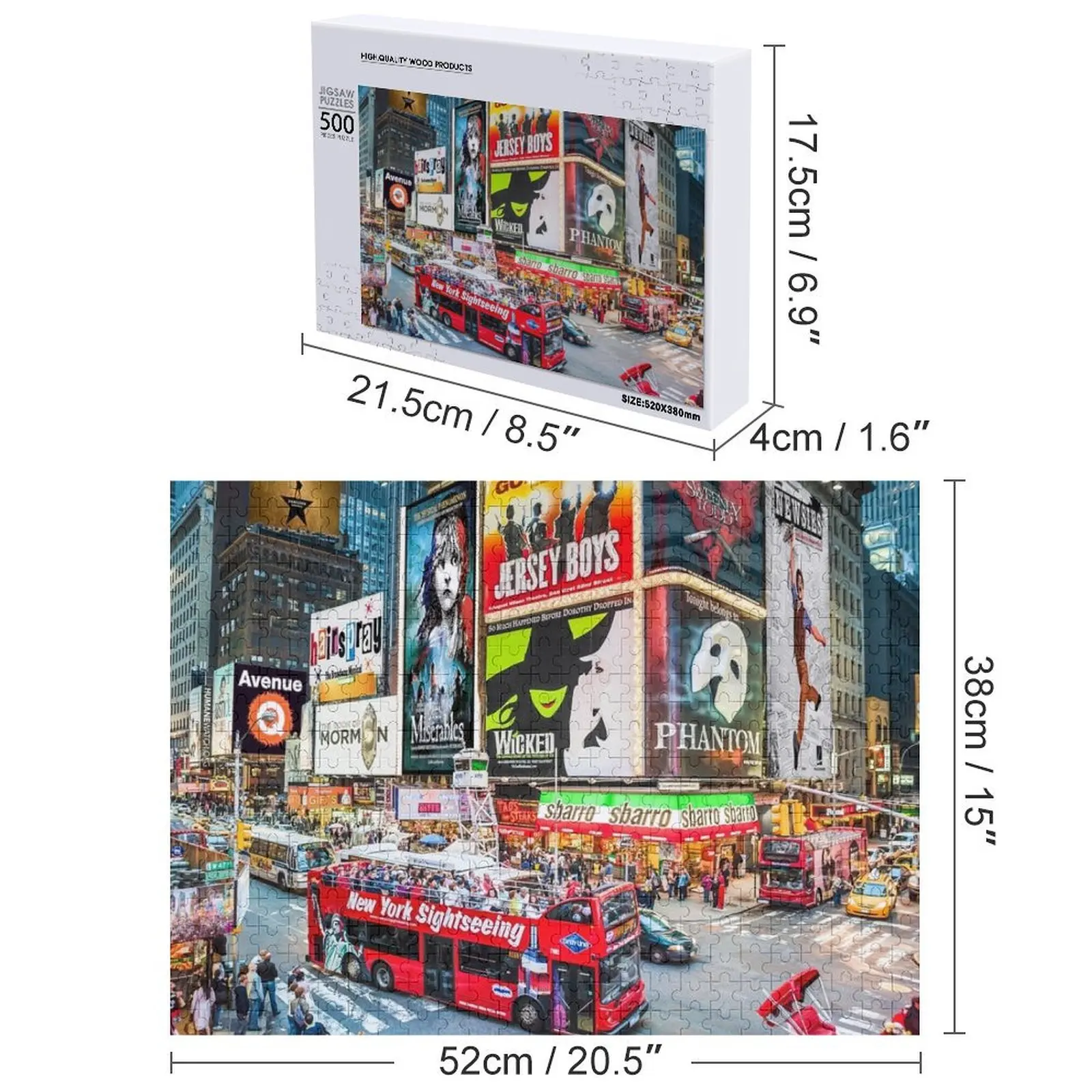 Times Square II Special Edition I Пазл Персонализированный подарок Деревянный декор Картины Персонализированные игрушки-головоломки