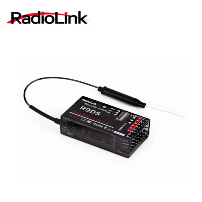 Radiolink R9DS 10CH 2.4GHz RC ตัวรับสัญญาณ SBUS PWM ยาวสําหรับเครื่องบินรถ Multirotors Fit AT9 AT10 AT9S AT10II