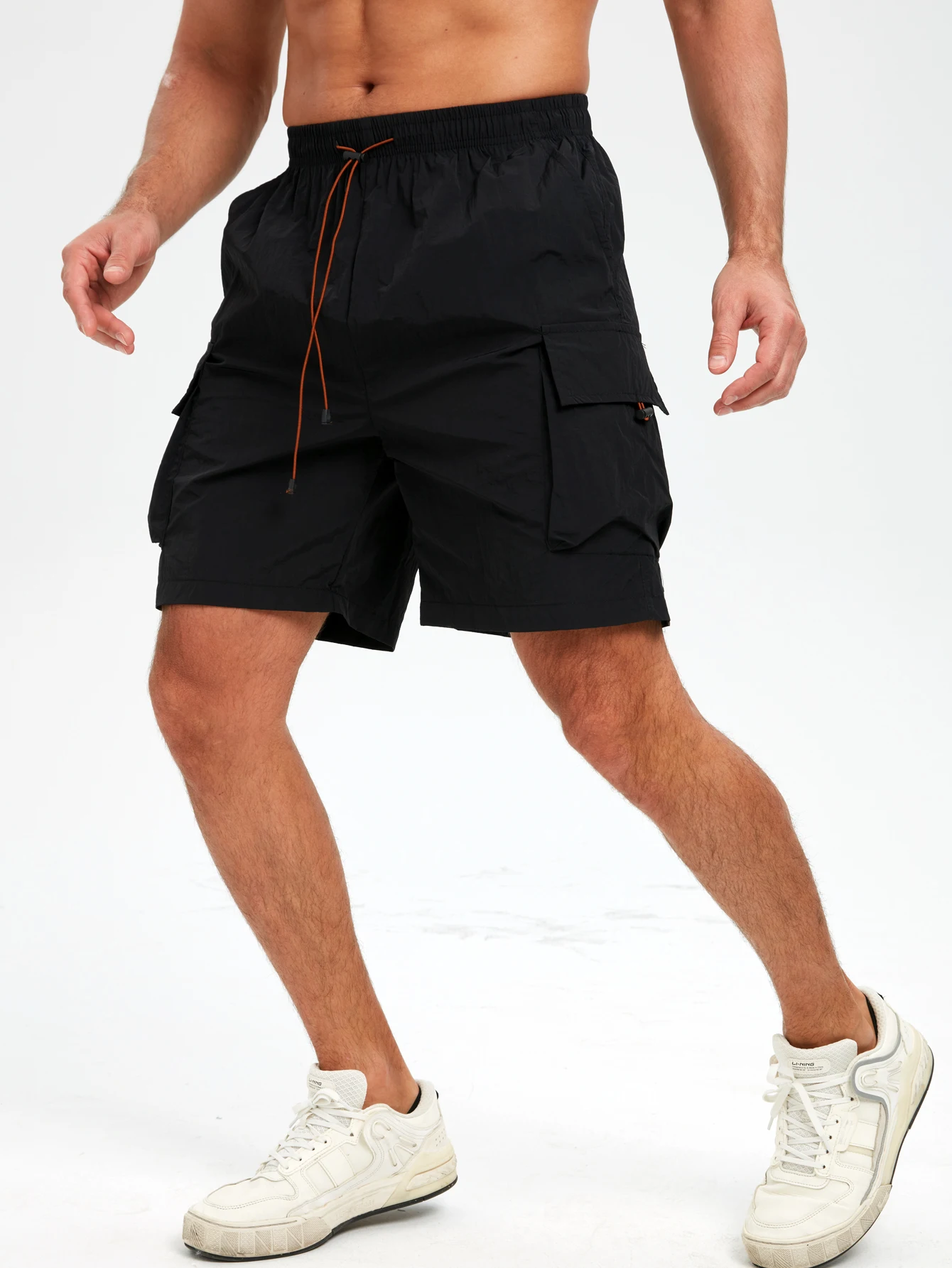 

100% нейлон на лето 2025 года, мужские повседневные шорты с эластичной резинкой на талии, быстросохнущие пляжные модные шорты для фитнеса