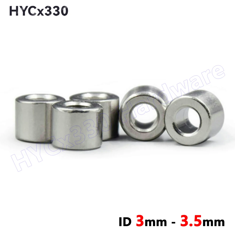 M3 - M3.5 304 Stainless Steel Spacer, Unthreaded Bushing Washer, Round Hollow Standoff, Straight Through Column Gasket Sleeve