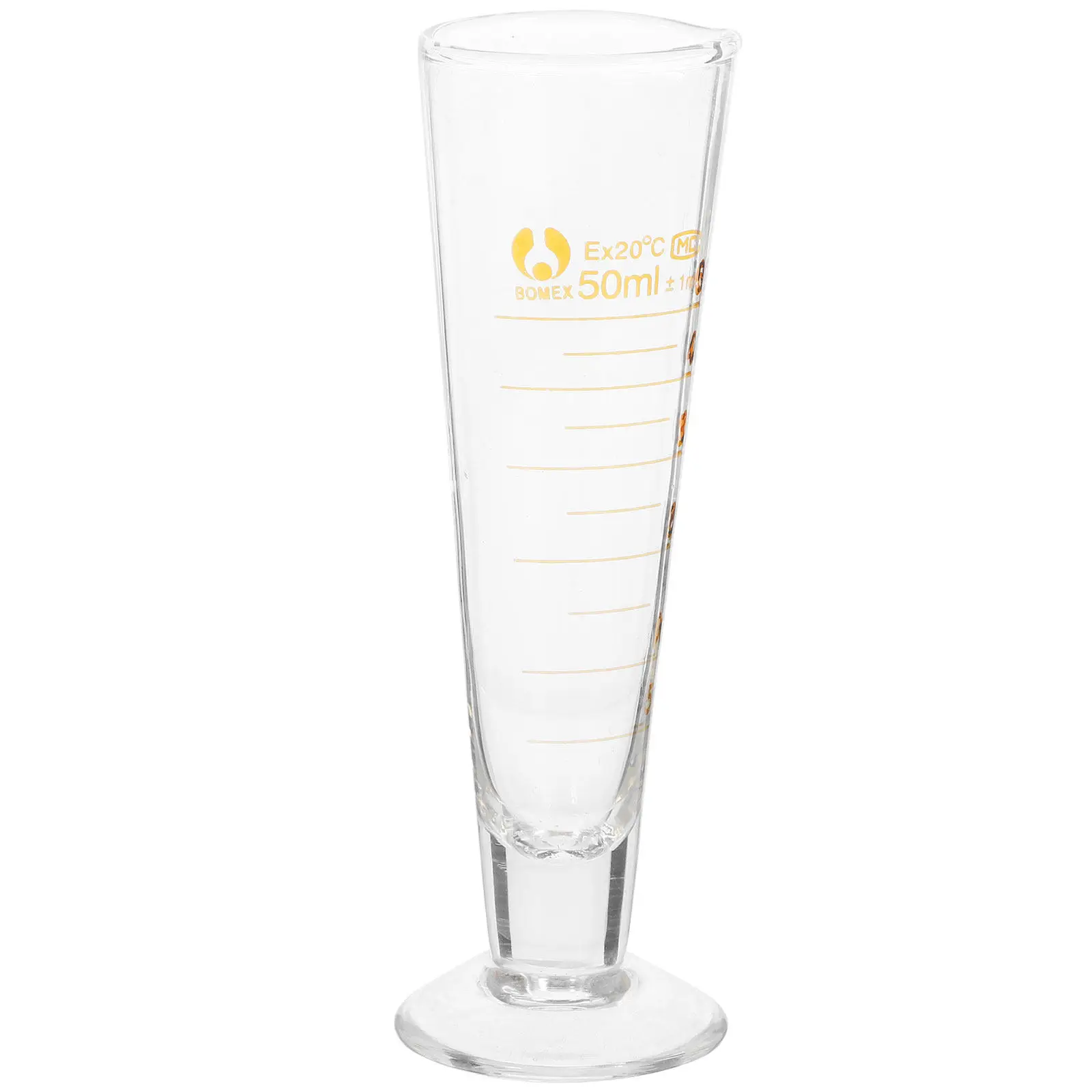 

1Pcs 50Ml Double Sided Graduated Measuring Cup Glass Lab Beaker Round Base Heat Resistant Chemical Resistant Clear Precision