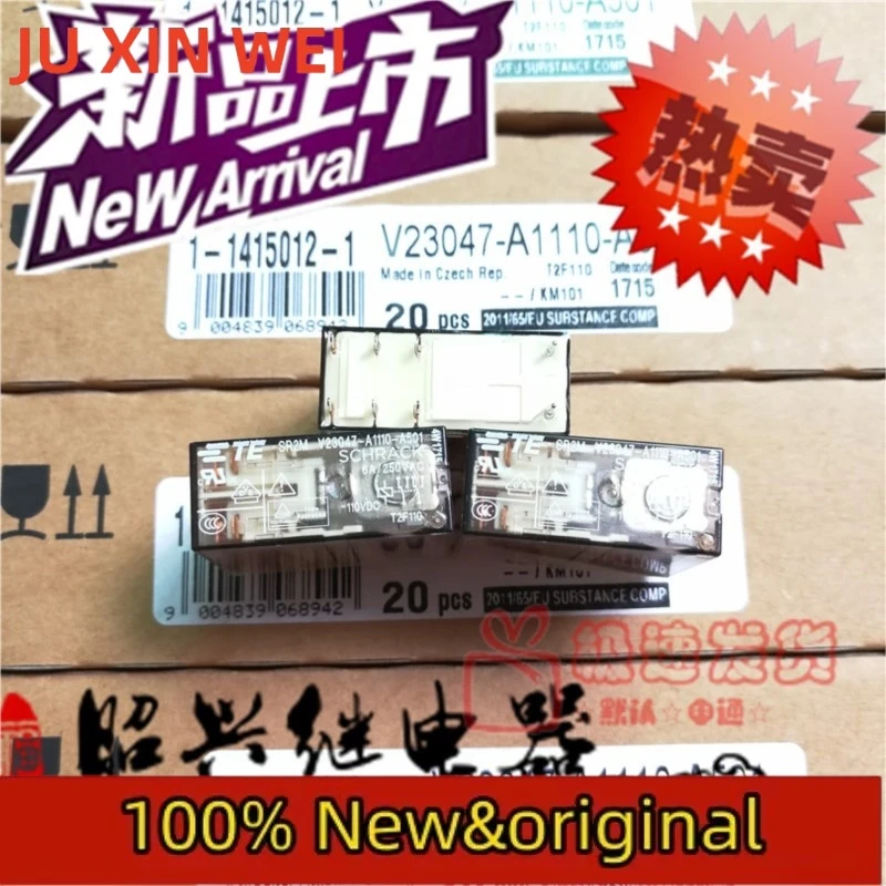Brand New & V23047-A1110-A501 Safety relay 8A 110VDC Tyco T2F110 8-pin electronic DC electromagnetic relay 1-1415012-1