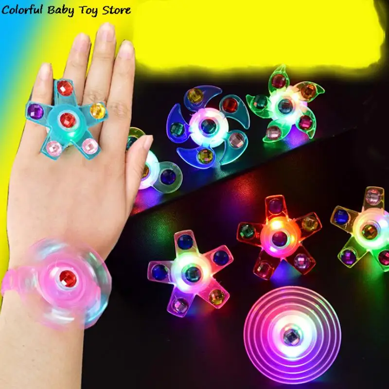 Đồ Chơi Con Quay Fidget Spinner Sáng Nhẫn Con Quay Giảm Stress Fidget Đồ Chơi Tiếp Liệu Dự Tiệc