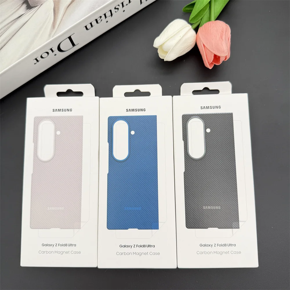 Original Magnetic For MagSafe Case Samsung Galaxy Z Fold 8 Ultra 5G Aramid Carbon Fiber Cover Slim Lightweight Armor Back Shells