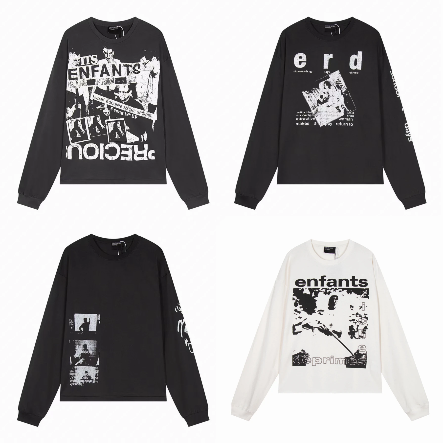 

Винтажная футболка с длинным рукавом Waed с принтом персонажей из сериала «Богатые второе поколение», уличный стиль, хлопок, молодежная мода