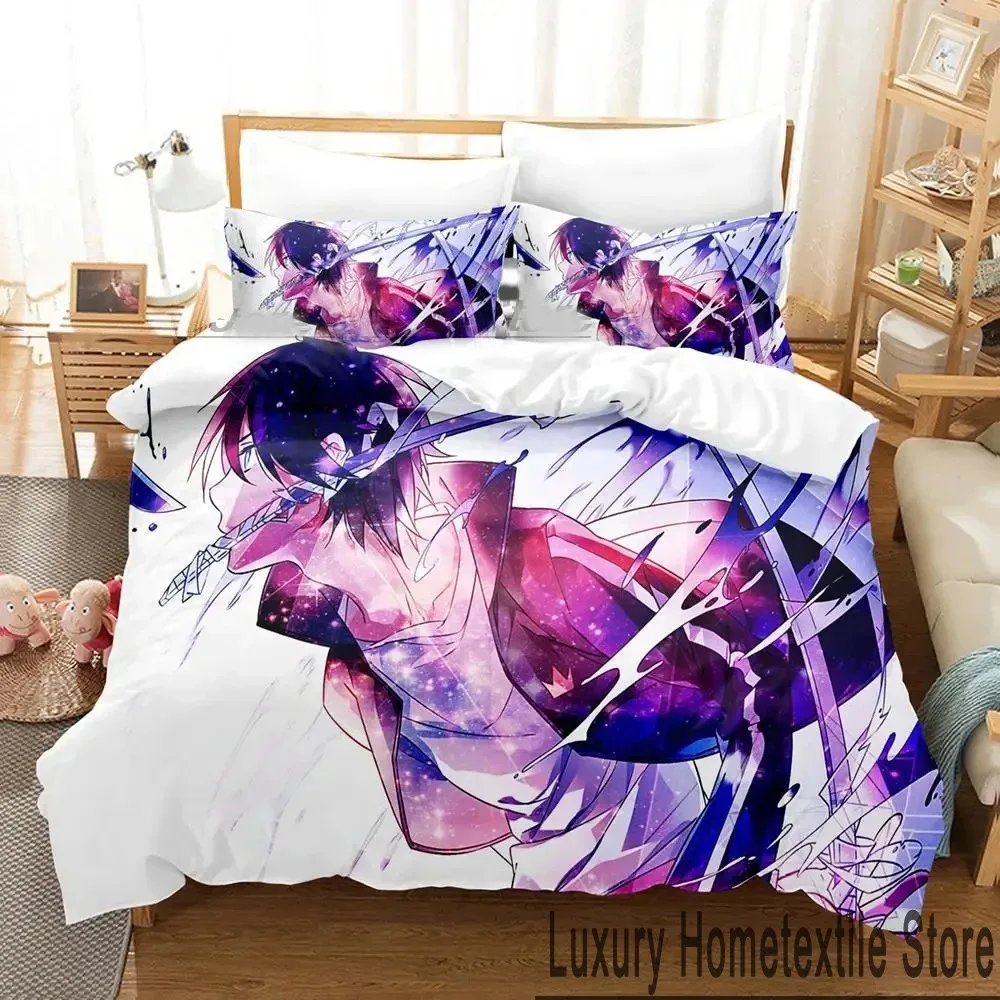 

3D Print Anime Noragami Bedding Set Duvet Cover Bed Set Quilt Cover Pillowcase Comforter king Queen Size Boys Adult Bedding Set