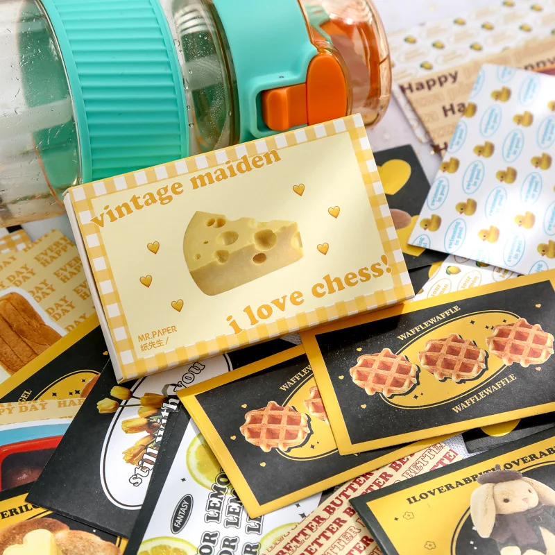 MINKYS 40pcs/box Vintage Cheese Bear Scrapbooking Decorative Stickers Laptop DIY Decoration Sticker School Stationery