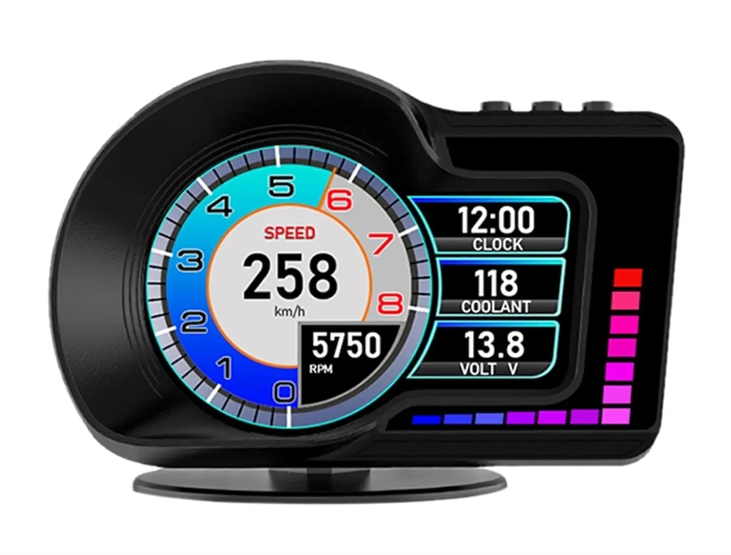 

OBD2 Gauge Display, Car Speedometer Display OBD2+GPS Dual Mode, Fit Gasoline Cars 2008-2025, 3.5' IPS Screen, Turbo Gauge, 6