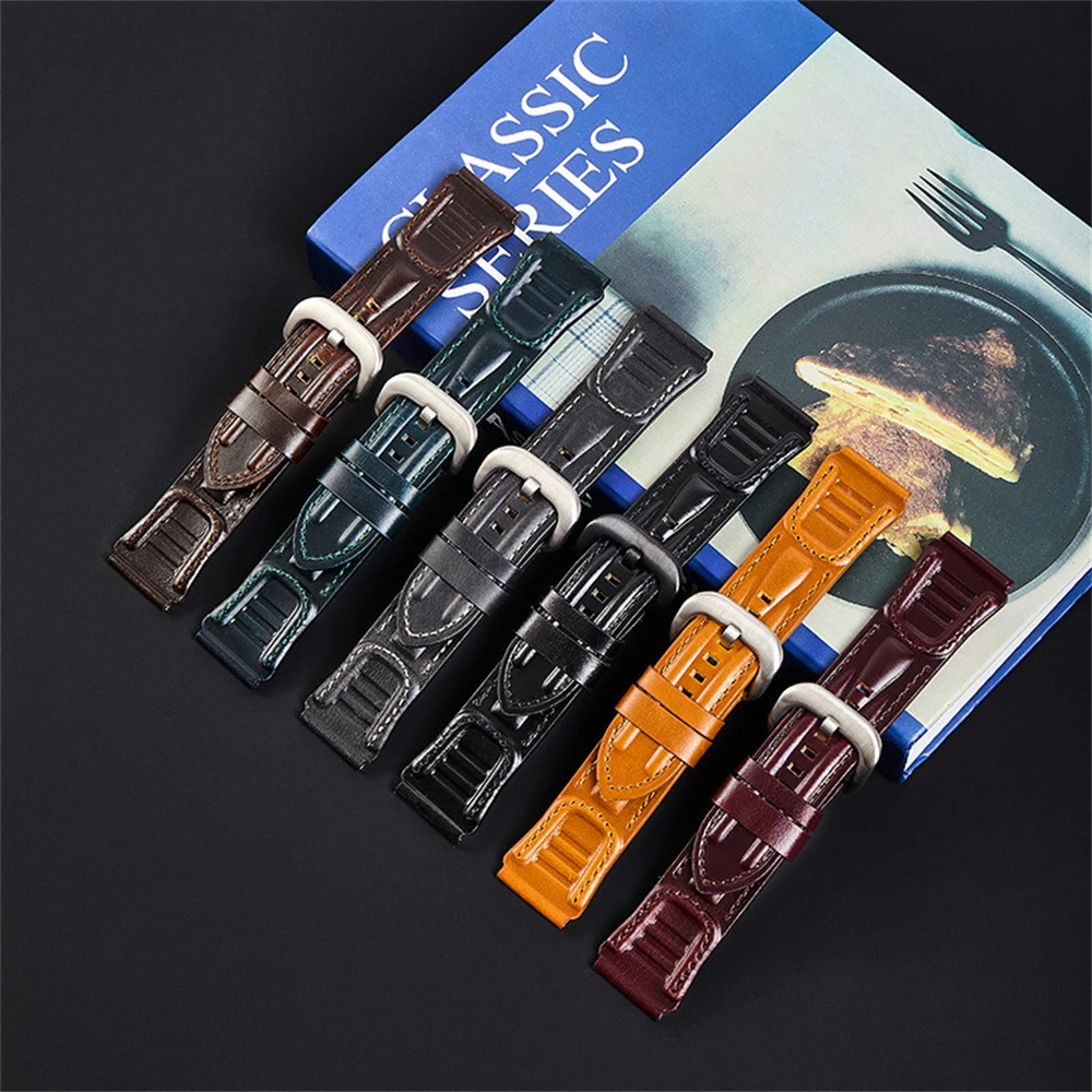 20mm 22mm 24mm universal strap for Huawei GT series retro top layer oil wax leather Band