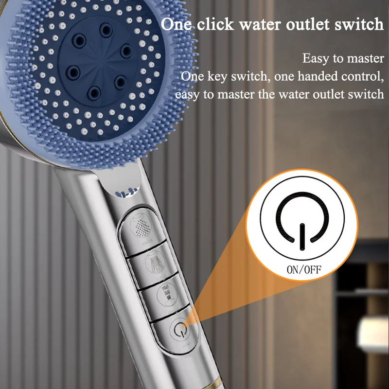 

Multi-functional Shower Head Filtered Supercharged Four-speed Adjustment With Water Seal Home Shower Bathroom Accessories