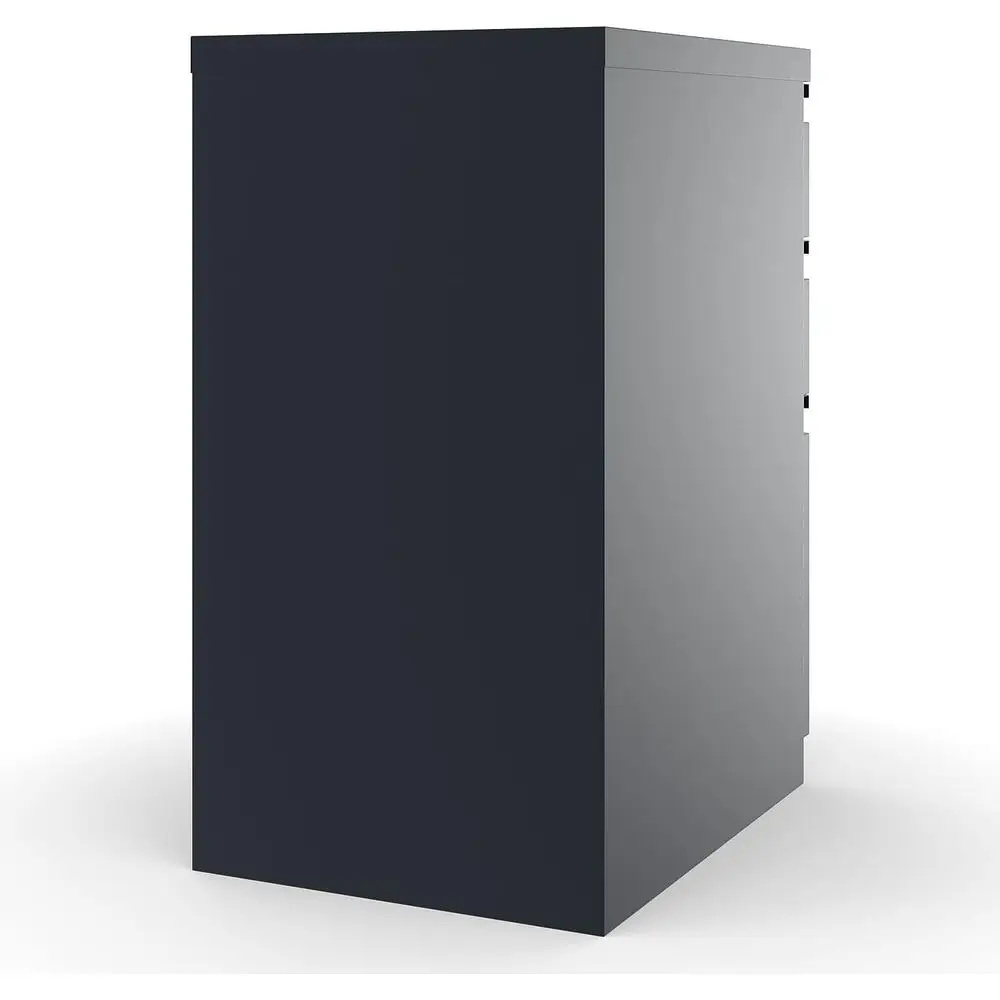 خزانة لحم العجل ذات 3 أدراج قابلة للقفل باللون الأسود لملفات حجم الحروف، 19.88 × 15 × 27.75