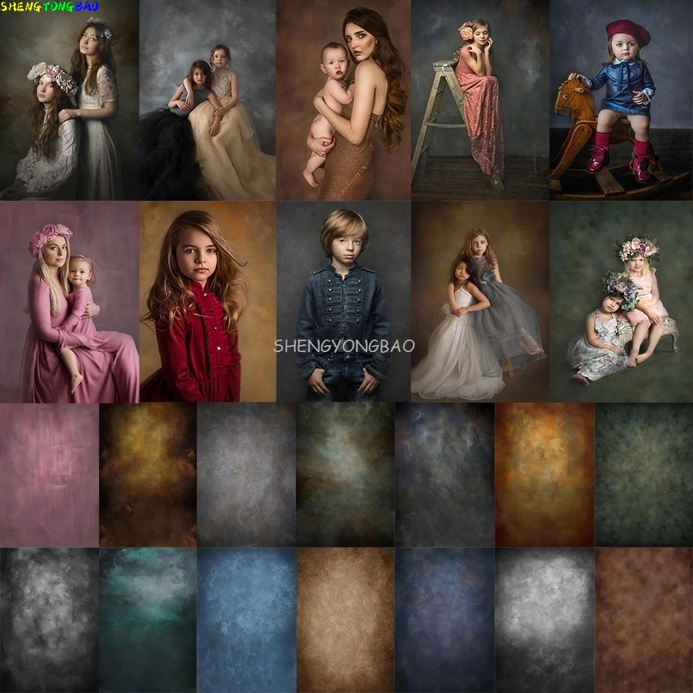 Vintage Abstrakter Farbverlauf Hintergrund Geburtstagsparty-Deko Schwangerschafts-Textur Neugeborenen-Familienporträt Fotografie-Hintergrund RO-17