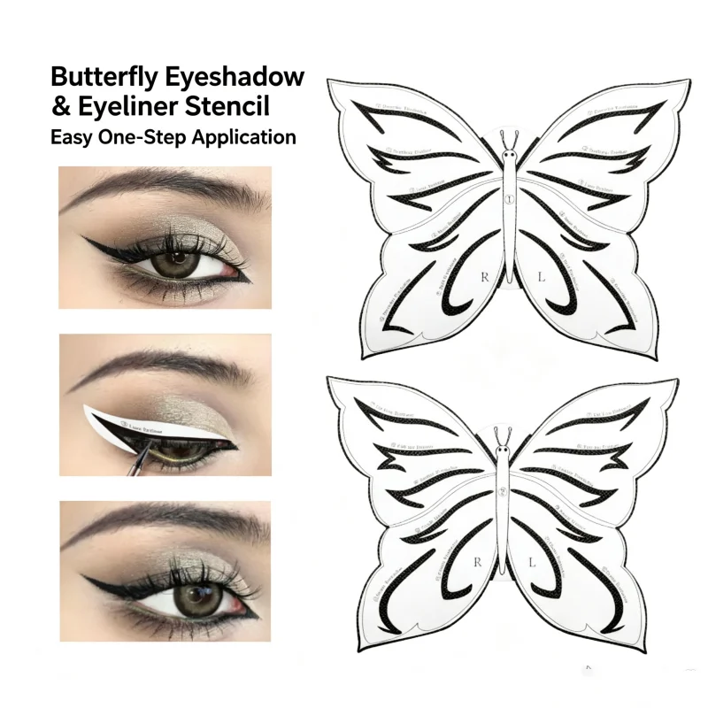 Butterfly Eyeliner Eyeshadow Stickers Winged Cat Eye Makeup Template Eye Makeup Auxiliary Sticker For Beginners Cosmetic Tool