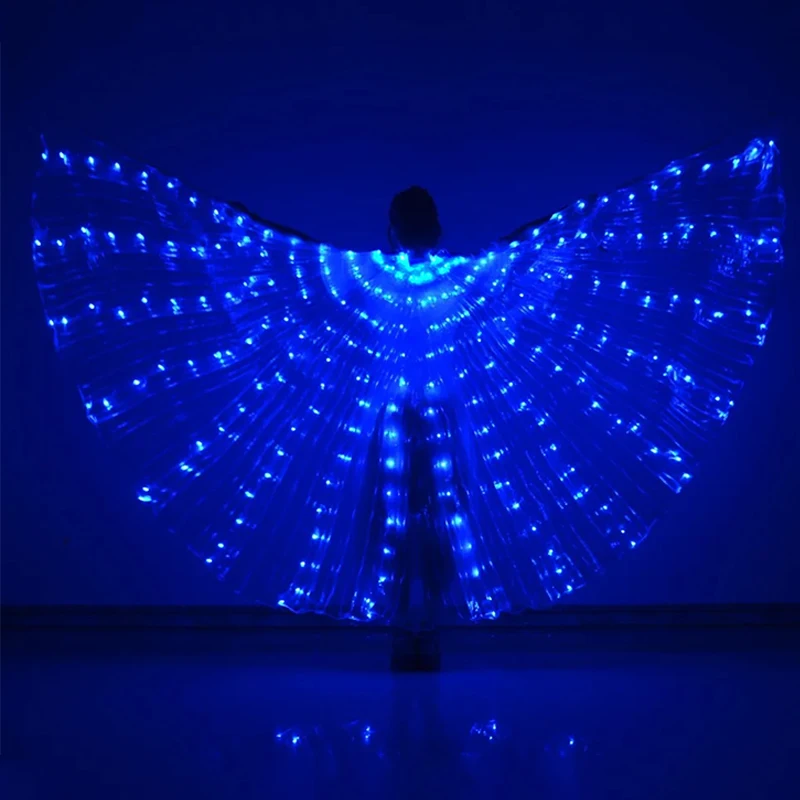 LED leuchtender bunter Umhang für Erwachsene und Kinder, tanzen leuchtender Schmetterlingsflügel, Bühnenaufführung, Bauch, Glühen, Party, Foto-Requisite – Detail 28