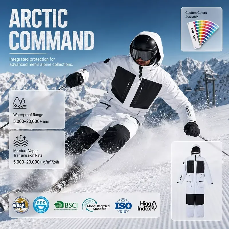 Custom Logo Adults Winter Outdoor Snow Jumpsuit One Piece Set Waterproof Ski Suit Overalls Men Ski Suit