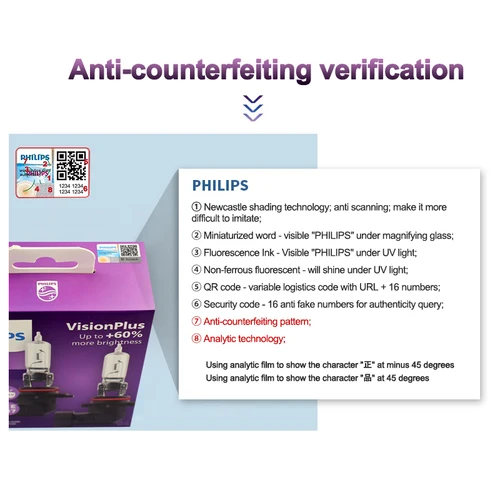 Imagen 2 del producto Philips HB3 9005 12V 65W P20d VisionPlus 3250K luz brillante hasta 60% visión halógeno lámparas originales para coche faro 9005VPS2