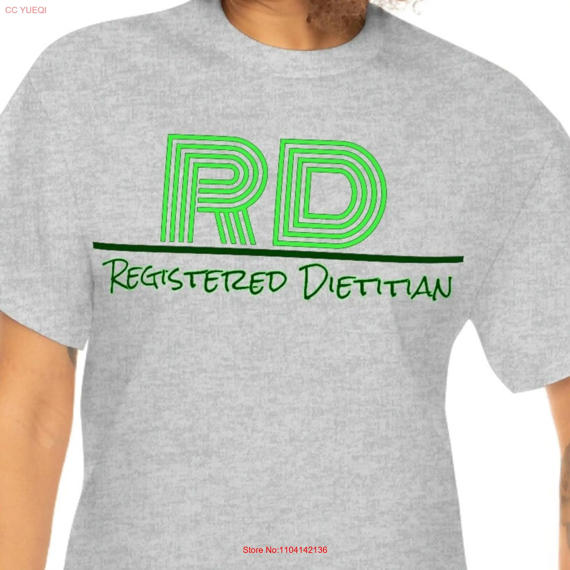 Dietitian T Shirt Registered RD NutritionisT Nutrition Dietician Heavy Cotton long or short sleeves