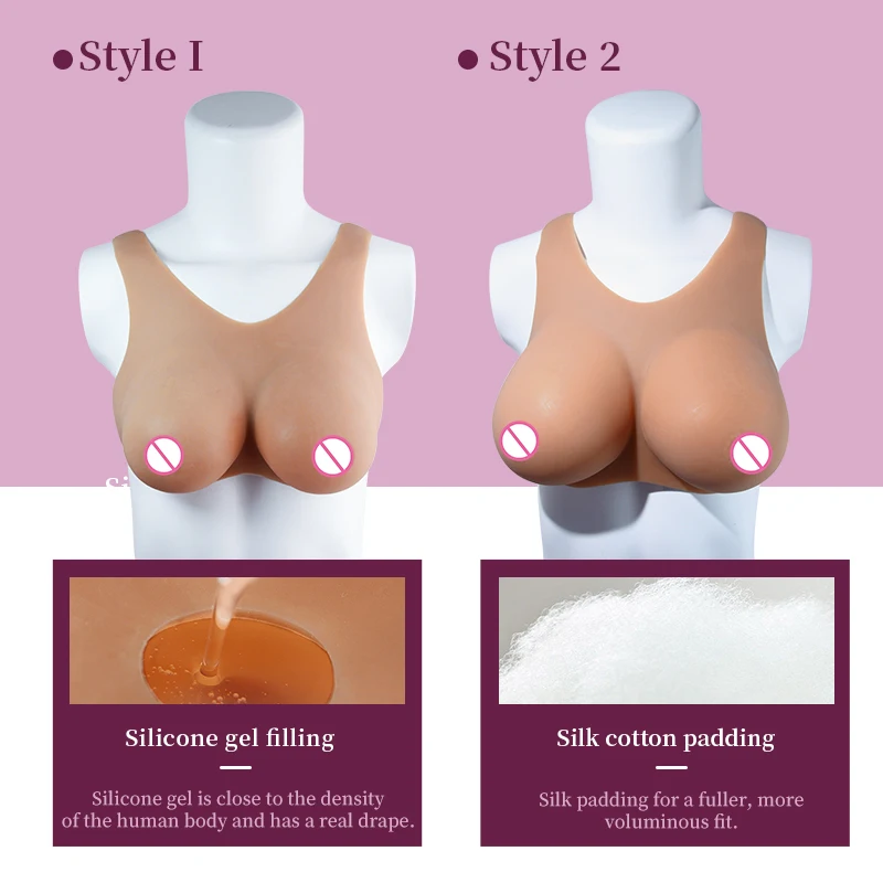 ONEFENG Large Silicone Upgraded Version WPBT Cosplay Fake Breasts Pseudonym Simulation Drag Queen for Crossdresser Transgender