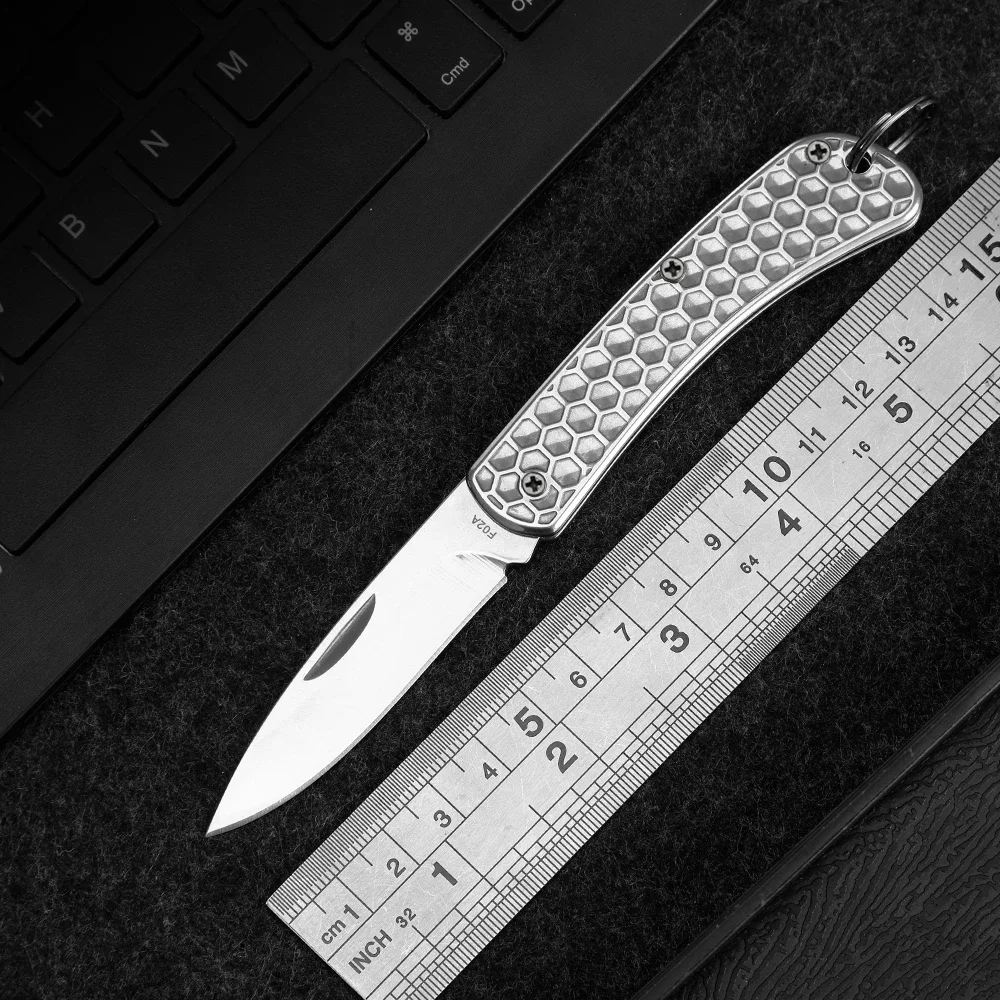 Portable Folding Pocket Small Knife Stainless Steel Blade Outdoor Travel Camping Tool Keychain Accessory Holiday Gift