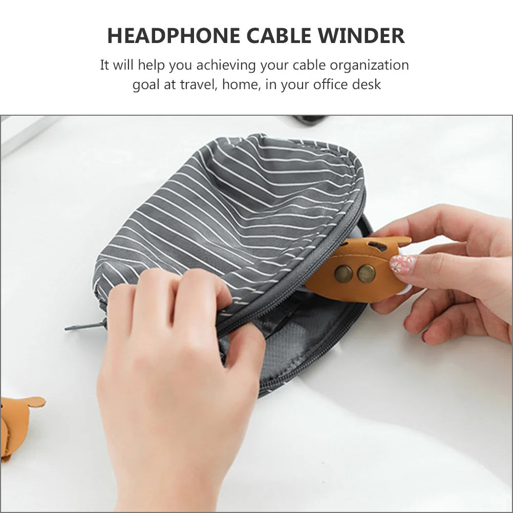 

3Pcs Cord Organizer Data Cable Keeper Flexible Portable Wire Management Holder Cord Winder for Travel Earphones