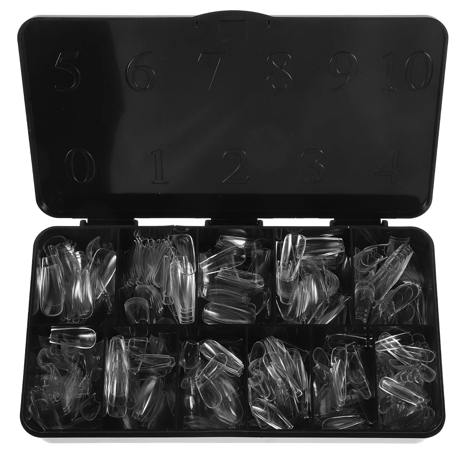 

500 шт., прозрачные накладные ногти, легко удаляемые, из АБС-пластика, короткие гелевые насадки для профессионального использования в салоне, накладные типсы для ногтей