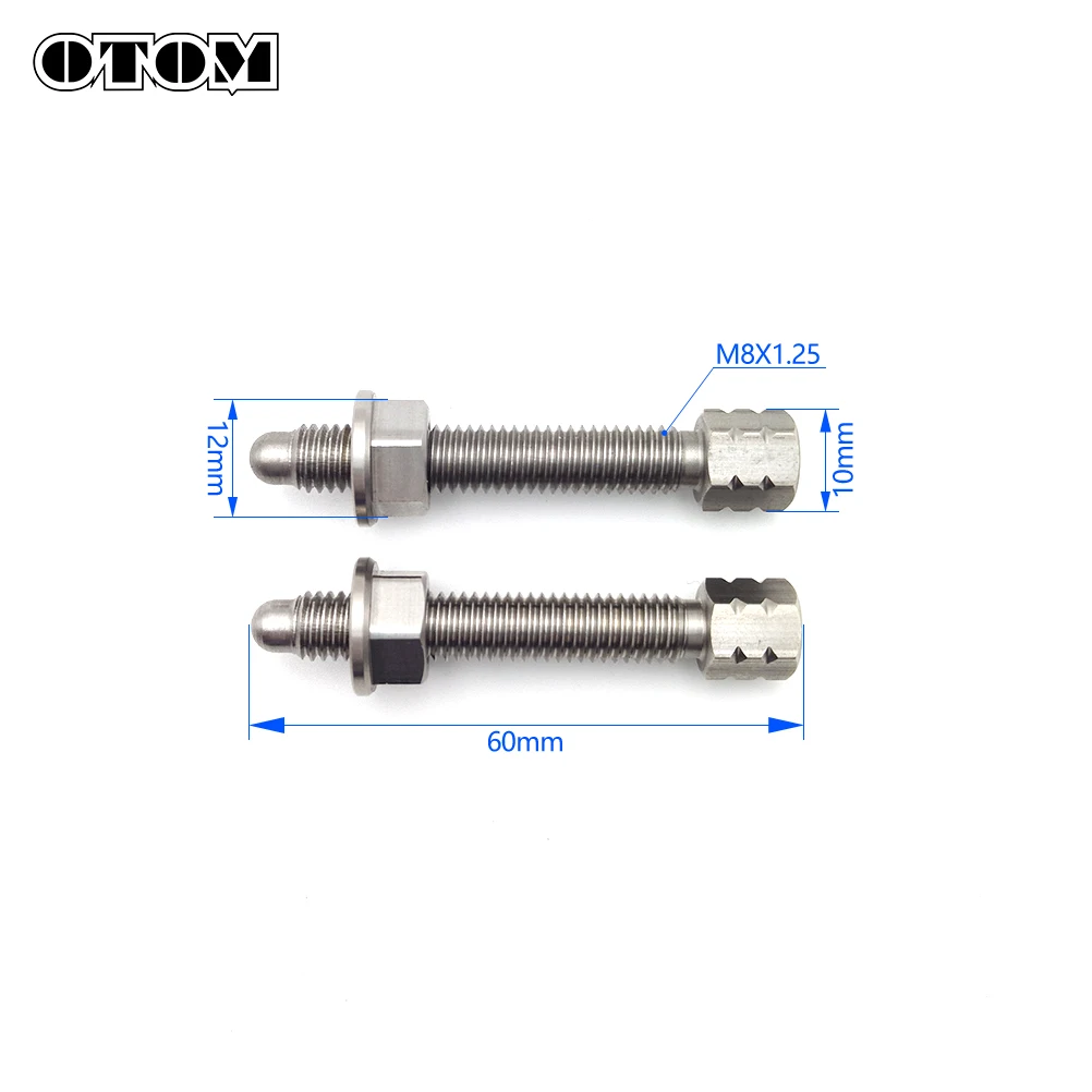 OTOM Motorcycle Chain Adjuster Bolt M8×1.25 Stainless Steel Jack Screw Hex Allen Socket Cap For HONDA CRF YAMAHA KAWASAKI SUZUKI