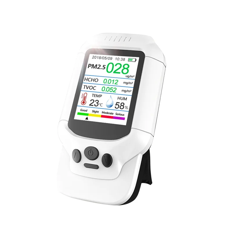 

Air Quality Monitor, Formaldehyde Detector, Temperature & Humidity Meter, Pollution Tester, Portable Analyzer Sensor