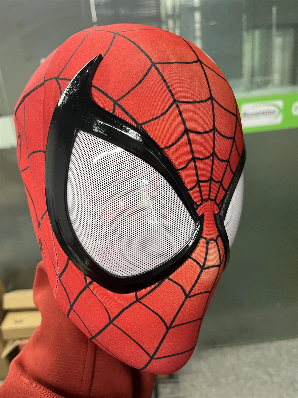 究極のスパイダーマンマスク 目付き 1:1 3D スパイダーマンマスク