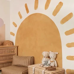 Boho Sun Fabric Wallpaper Kids Wall Stickers Nursery Self-Adhesive Kindergarten Children Baby's Room Bedroom Home Decor