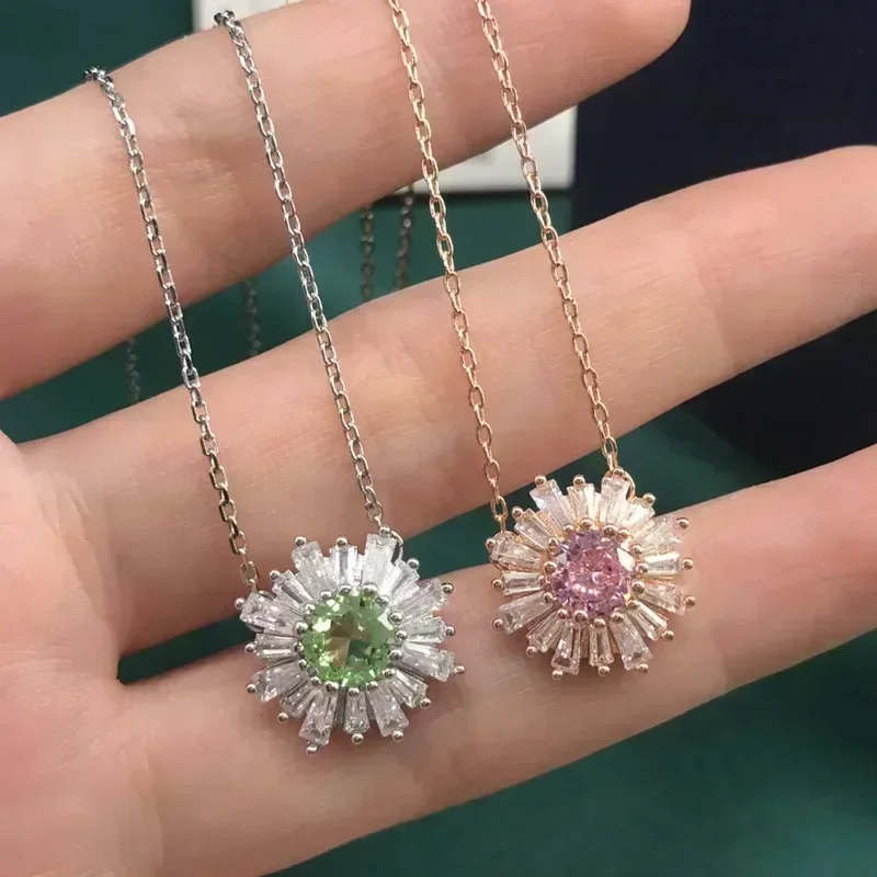 2025 Fashion New Eternal Flower Series Delicate Charm for Women Bracelet Earrings  Jewelry Set Romantic Four Leaf Grass Necklace - Image 2