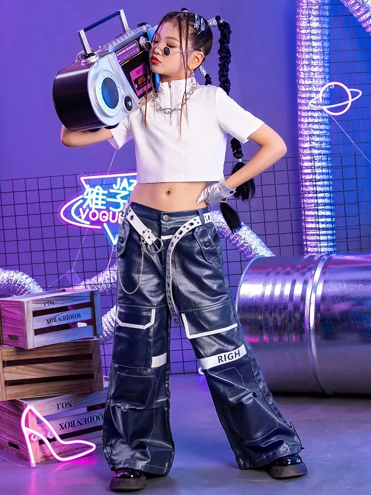 Zzl K-Pop Kleding Voor Meisjes Jazzdanskostuums Voor Kinderen Zet Streetdance-Hiphopkleding Voor Kinderen