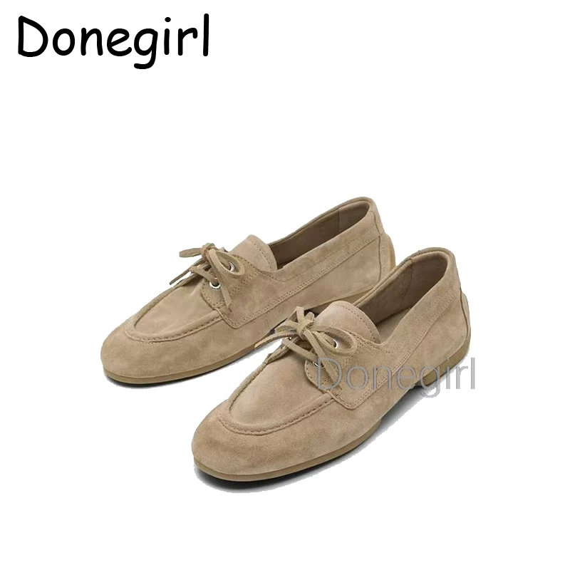 Designer Brand Shoes Woman 2024 Trend Autumn New Vintage Suede Loafers Women's Casual Flats Shoes British Style Flat Single Shoe