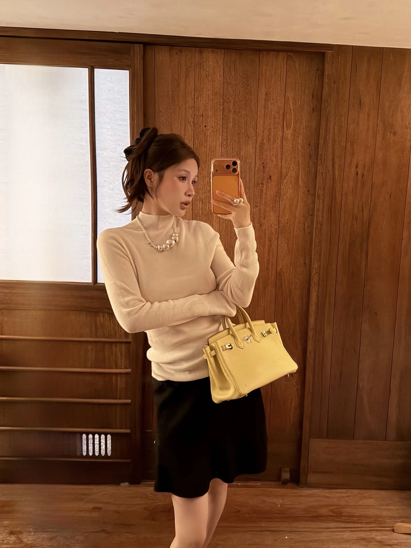 

Ультракомфортный женский свитер с высоким воротником и длинными рукавами, 48 нитей, из 100% шерсти, повседневный топ