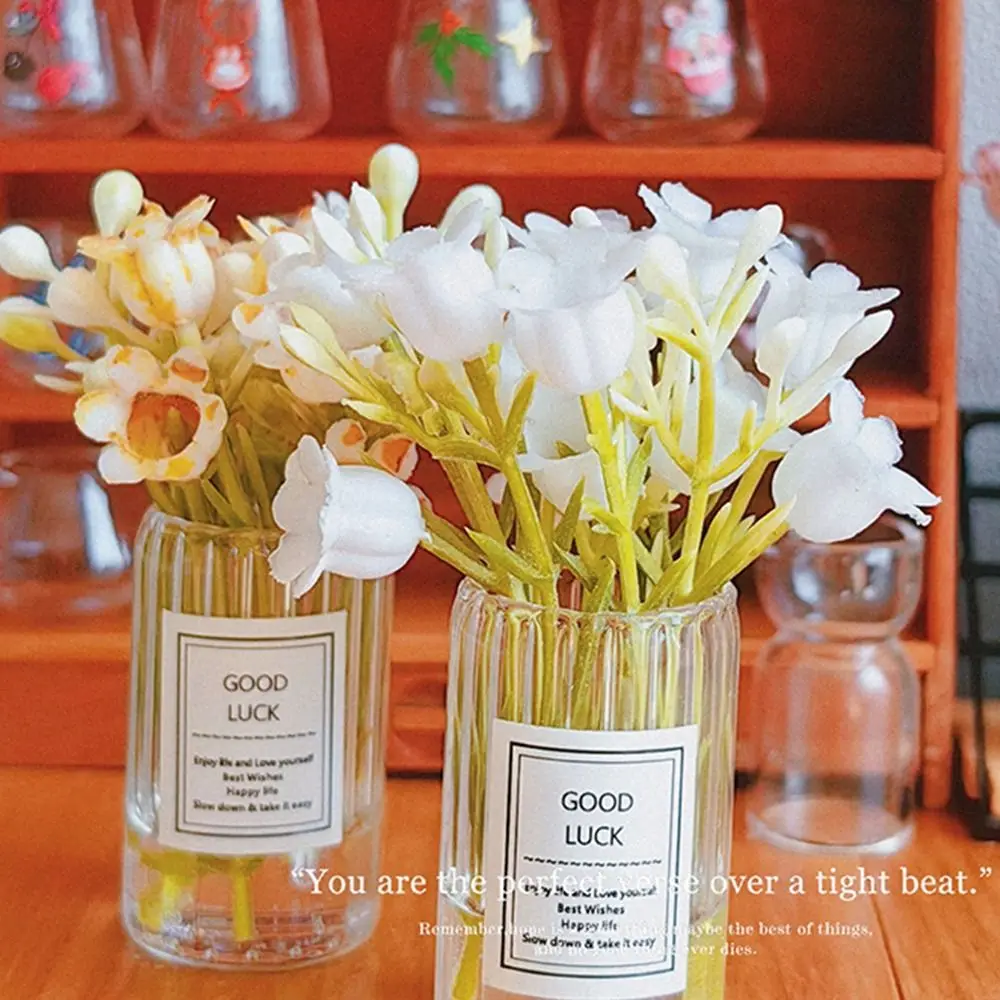 Toy Multicolor Dollhouse Flower Vase 1/6 1/8 1/12 Accessories Micro Jasmine Ikebana Micro Landscape Playing House Floral