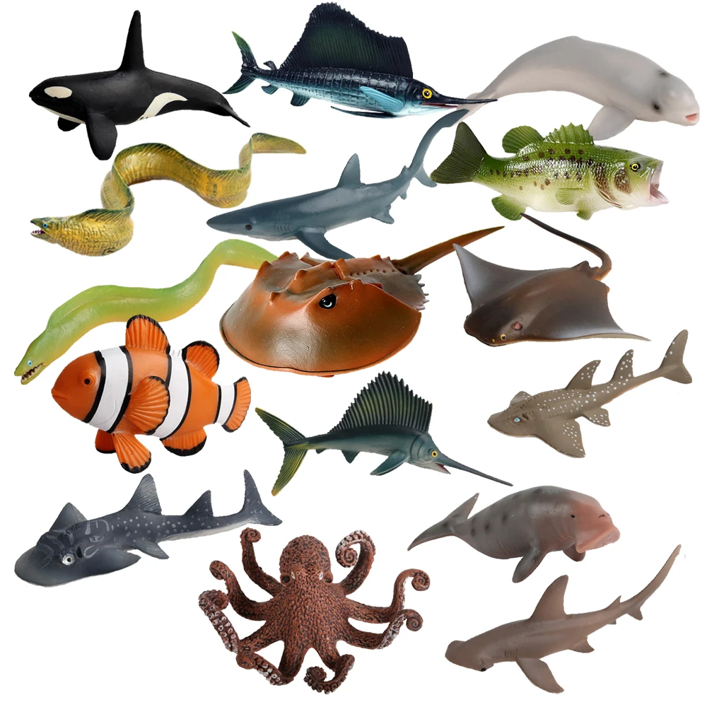 

Simulation Plastic Beluga Figurines Ocean World Killer Whale Sea Life Shark Model Action Figure Party Favor Decorations Toy Gift