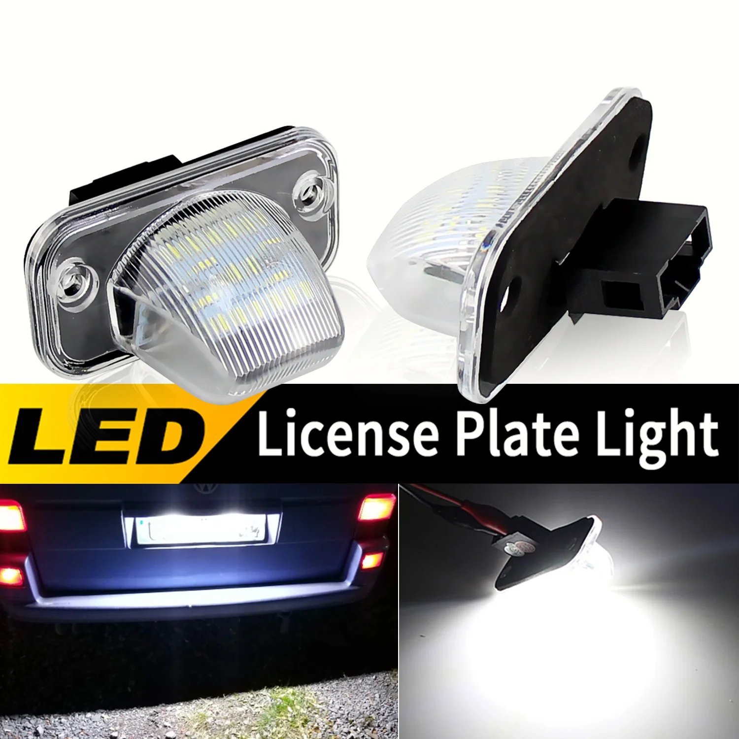 2X светодиодный CANBUS подсветка номерного знака для VW T4 90 ~ 03 транспортер syncro 1993 ~ 2004 Candy 04 ~ Jetta/Syncro 05 ~ лампа с автономером