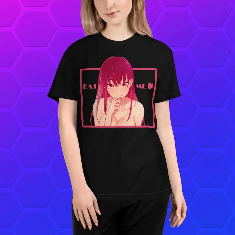 UwU EAT ME shirt || Oppai Ecchi Anime Waifu || Doujin Manga Erokawa Aesthetic shirt || Women's Men's Short-Sleeve Pre-Shrunk