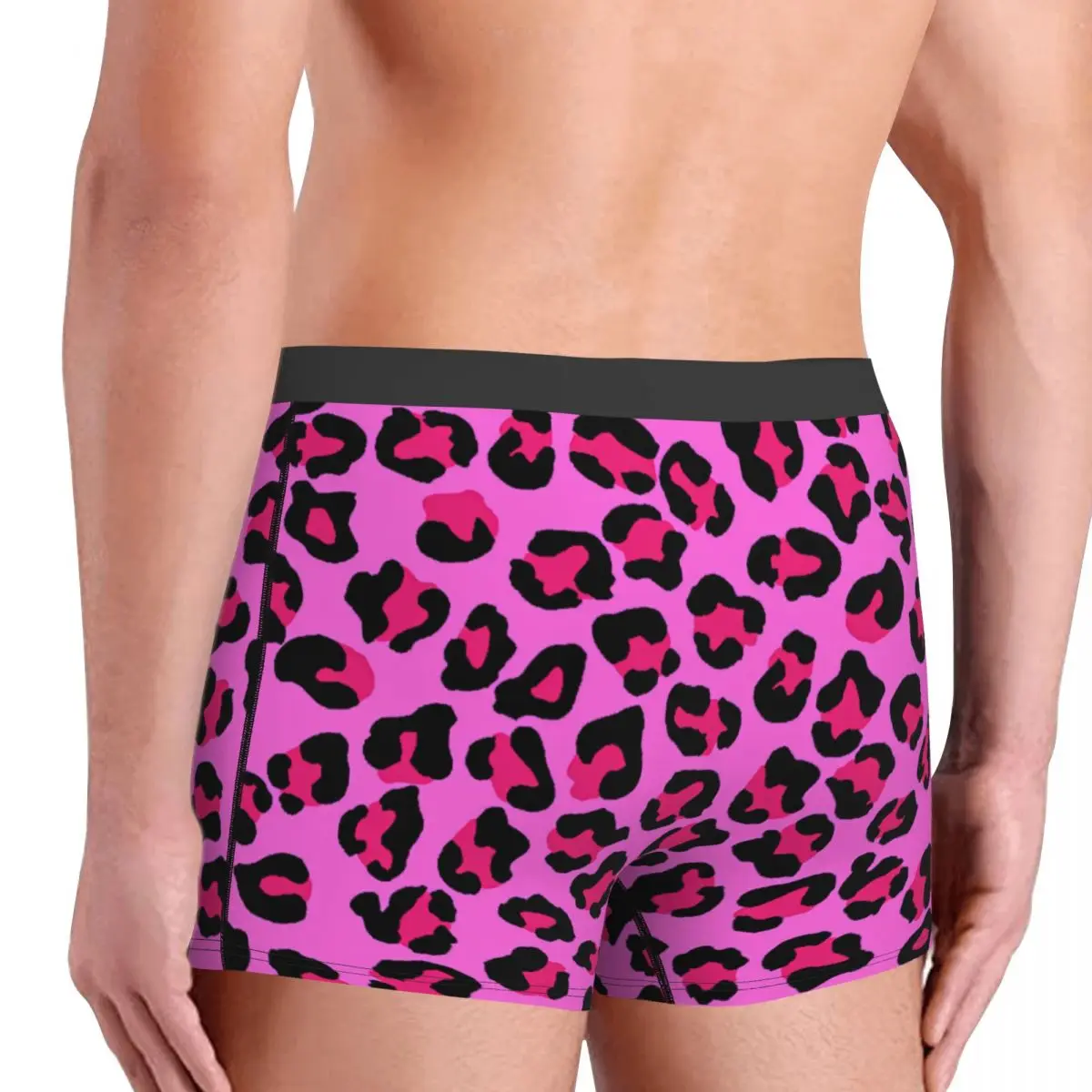 Novelty Leopard Cheetah Seamless Pattern Boxers Shorts Panties Men\'s Underpants Stretch Animal Skin Print Spots Briefs Underwear