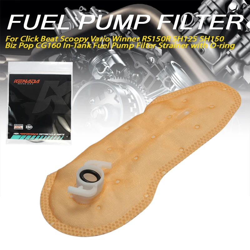 

Fuel Pump Filter In-Tank Strainer Sock For Click125i SH Mode125 Icon/Beat/Scoopy110 Vario/RS/FI XRM125 FI 16707-KZR-601