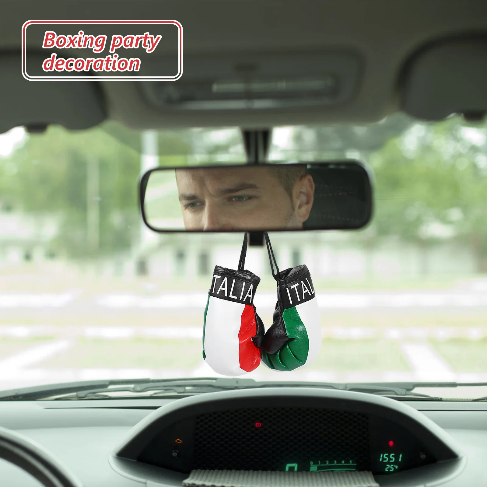 

Mini Boxing Keychain Patriotic Hanging Decoration For Car Keys Bag Indoor Miniature Punching Gloves Pendant, Boxing