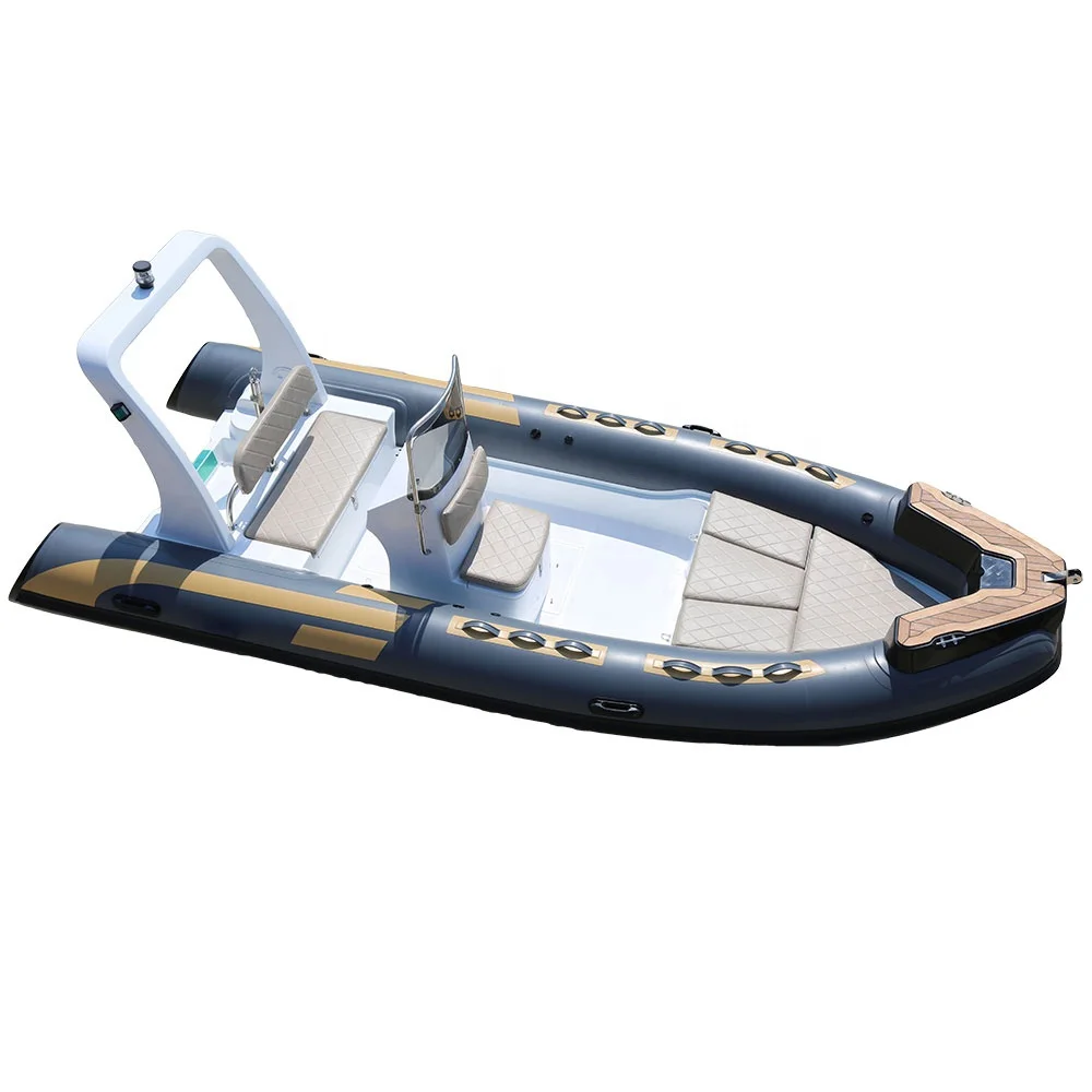 CE 18ft 5.5m RIB Boat Hypalon Fiberglass Hull Sport RIB Rowing Boat For Sale