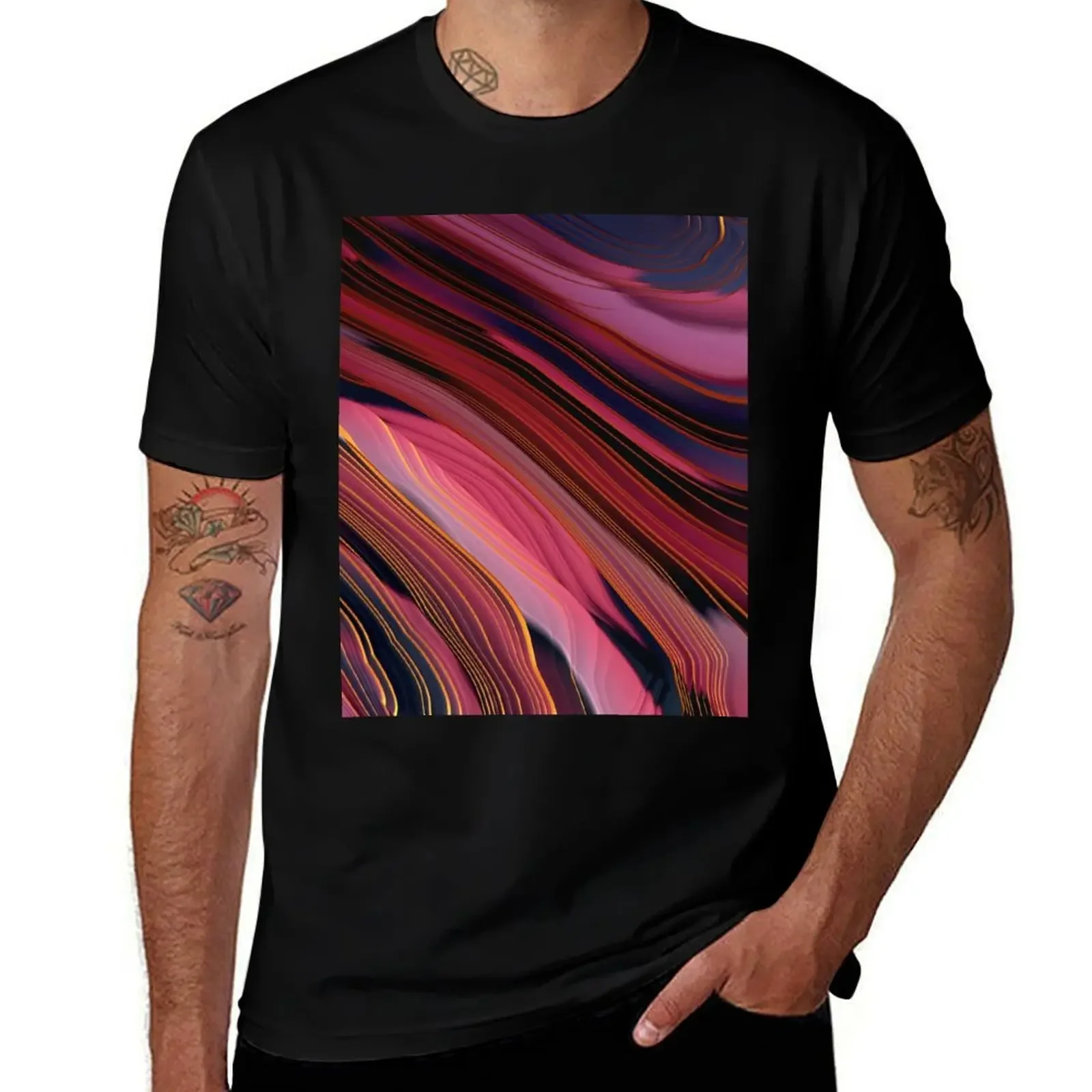 Plum Abstract - Rectangle T-Shirt croswit shirt man funny shirt cotton shirts graphic tee big and tall t shirts for men