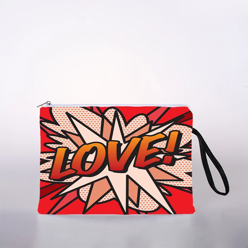 Beliebte Damen-Kosmetiktasche mit Pop-Print, niedlich, lässig, für Reisen, tragbare Aufbewahrung, Handtasche, Kosmetiktasche, Kulturbeutel