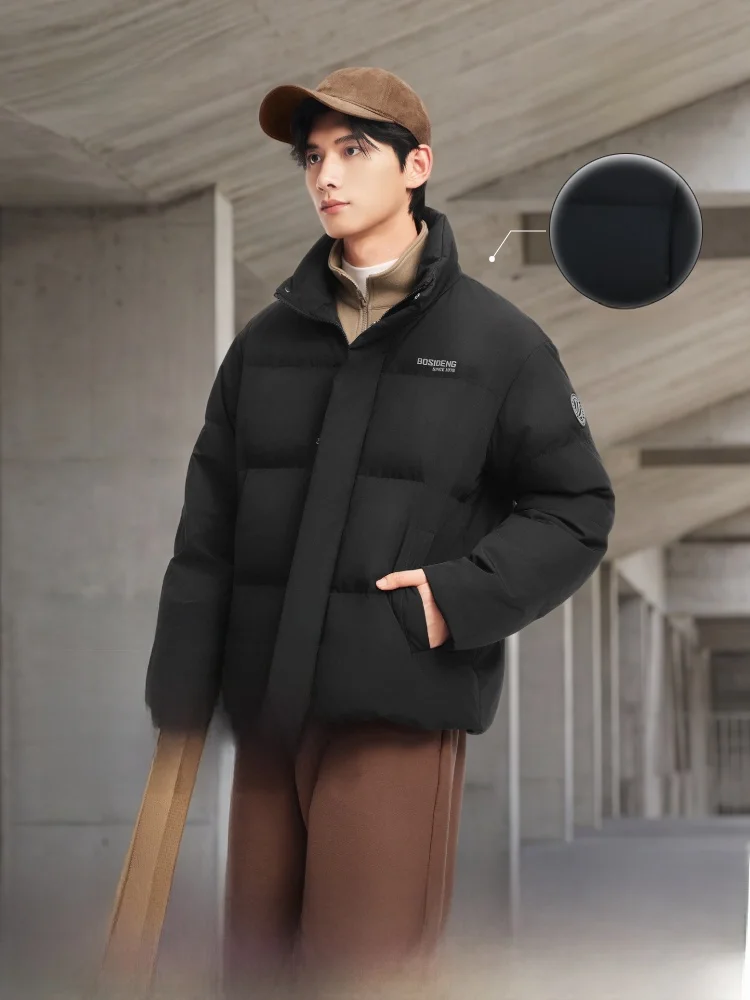 

Bosideng 2025 New Men's ort Collar down Jaet Faion Sport Thiened Couple Bread Warmth Polyester Fiber Casual Sle