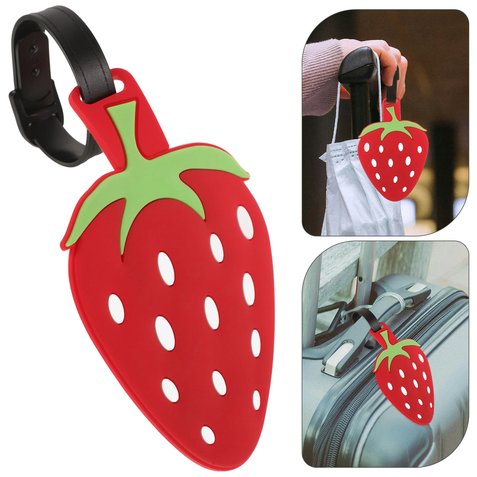 

Strawberry Design Bag Tags For Luggage Travel Suitcase Label Hanging Tag For Checked Bags Handbag Tag Luggage Tags