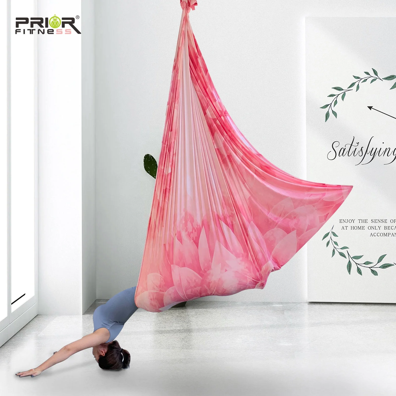 8*2.8M Rainbow Yoga Hammock Set Indoor Fitness Equipment Anti Gravity Yoga Swing Aerial Silks Inversion Air Yoga Swing Full