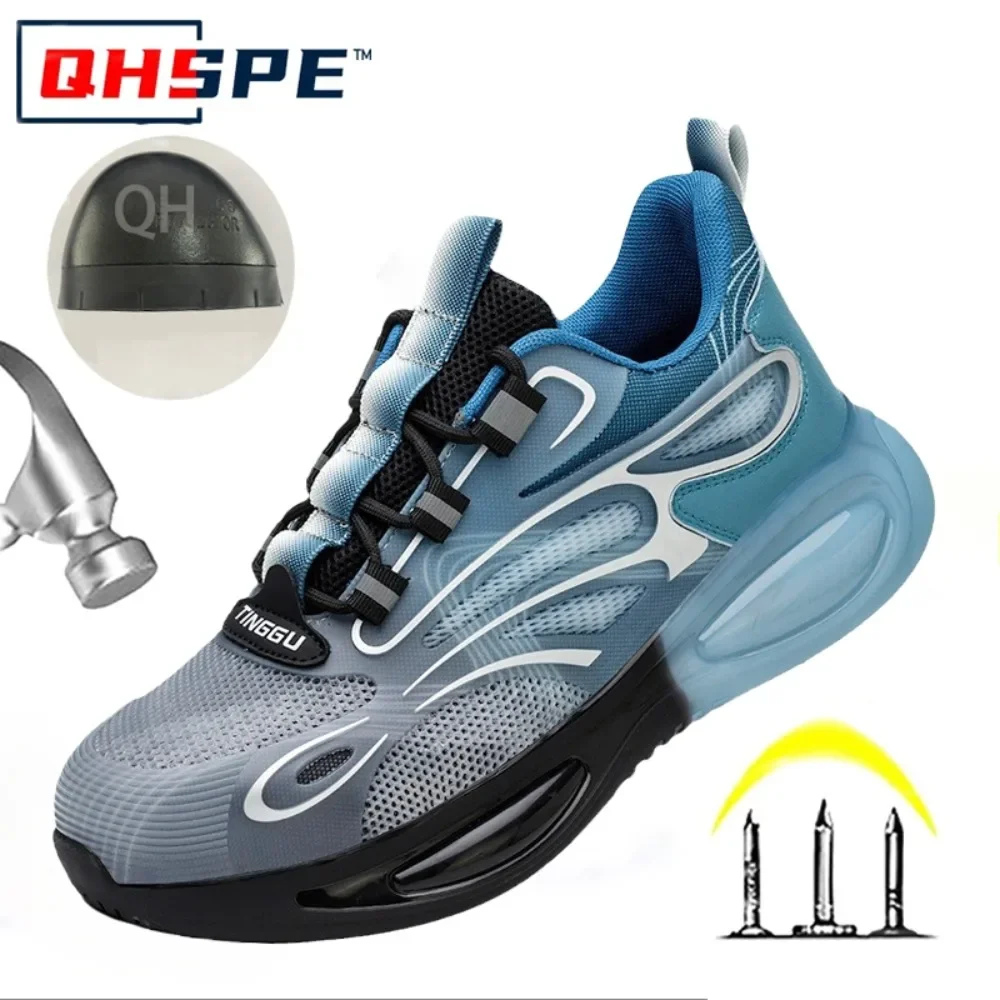 Safety Work Boots Anti Smash Puncture Proof Steel Toe Slip Resistant Oil Resistant Industrial Protective Footwear